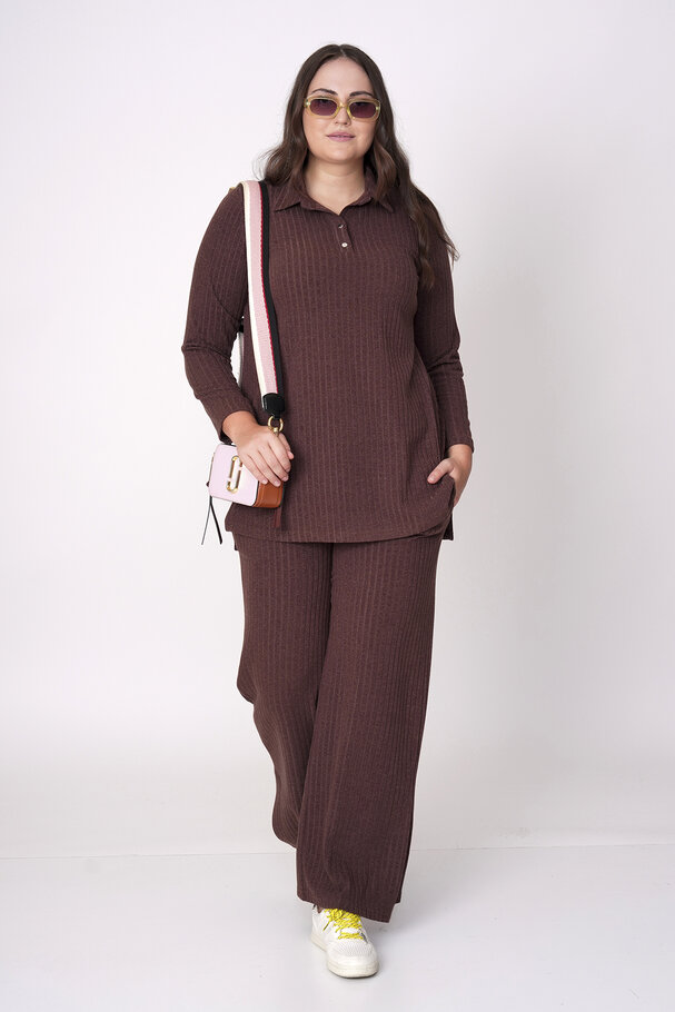 RIBBED HOODIE AND TROUSERS CO-ORD SET