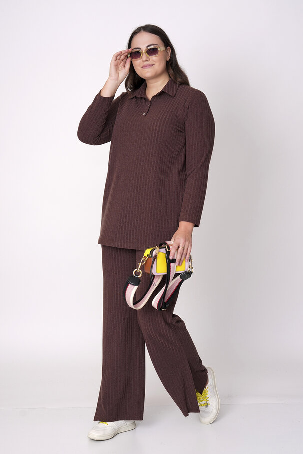 RIBBED HOODIE AND TROUSERS CO-ORD SET