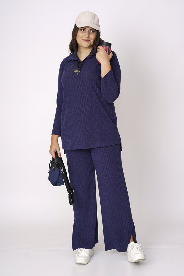 RIBBED HOODIE AND TROUSERS CO-ORD SET