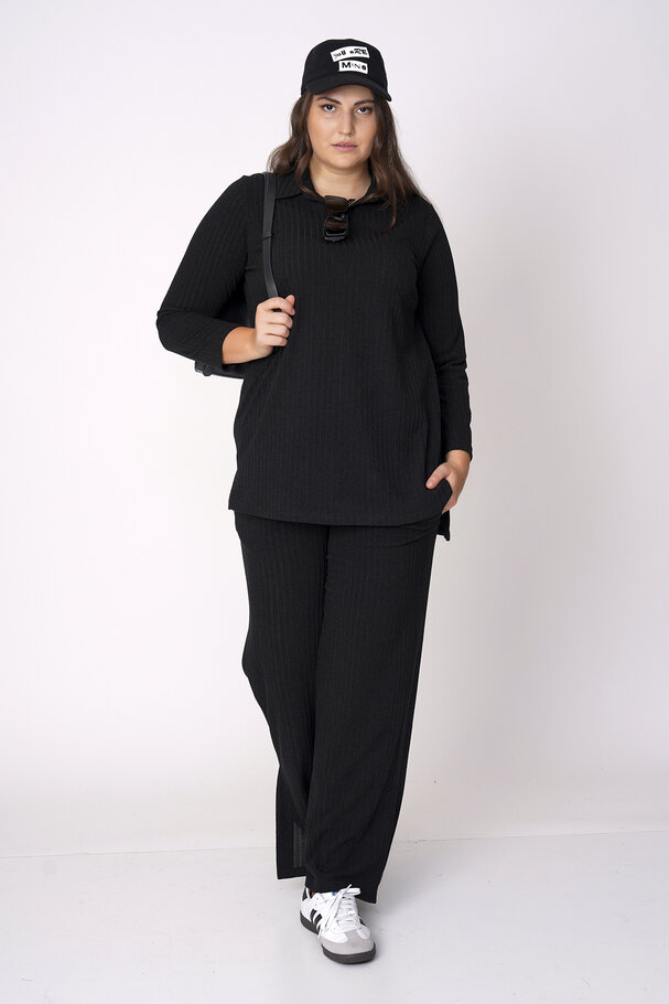 RIBBED HOODIE AND TROUSERS CO-ORD SET