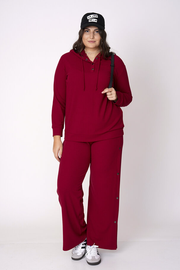 RIBBED HOODIE AND TROUSERS CO-ORD SET