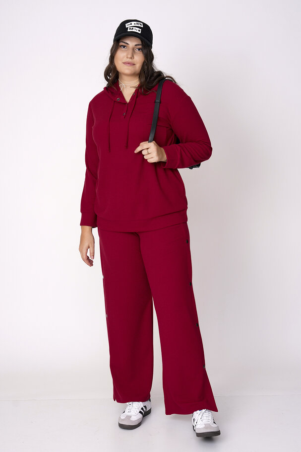 RIBBED HOODIE AND TROUSERS CO-ORD SET