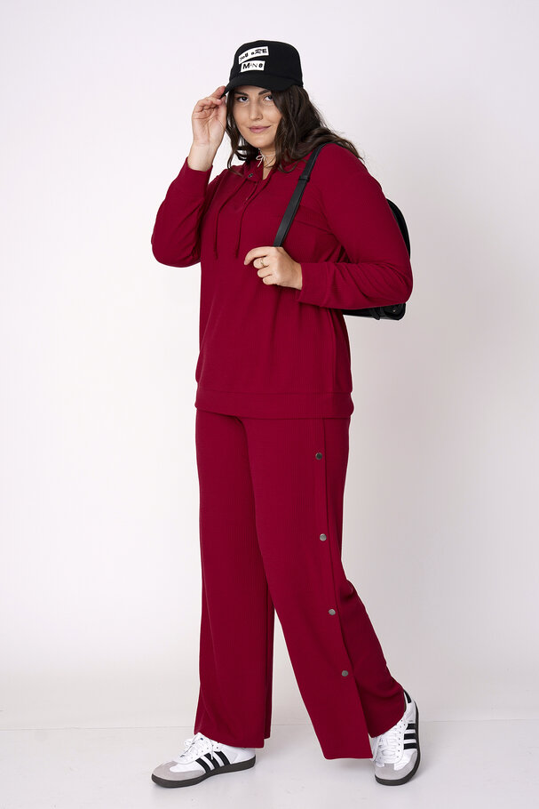 RIBBED HOODIE AND TROUSERS CO-ORD SET