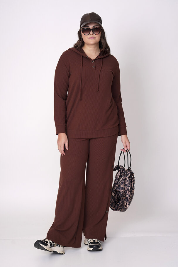 RIBBED HOODIE AND TROUSERS CO-ORD SET