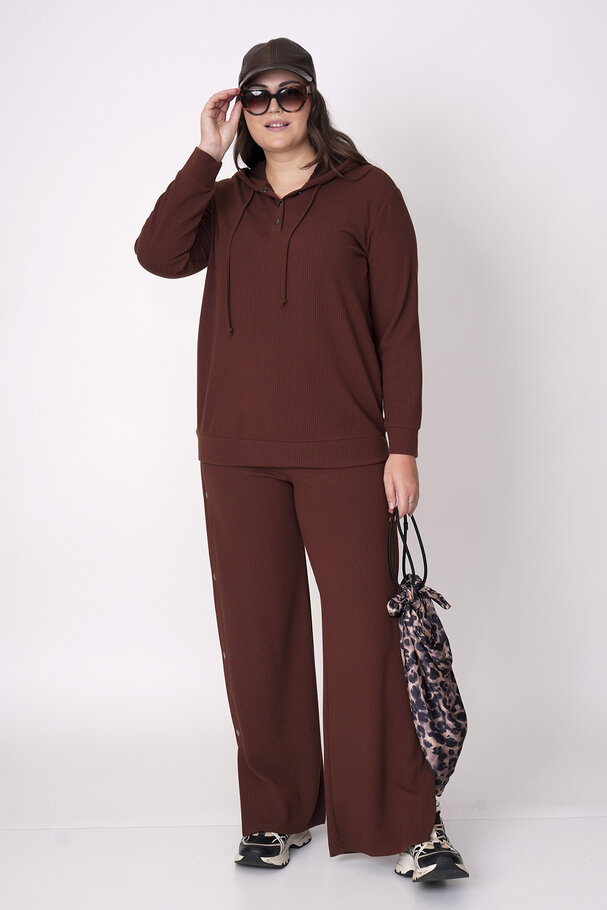 RIBBED HOODIE AND TROUSERS CO-ORD SET