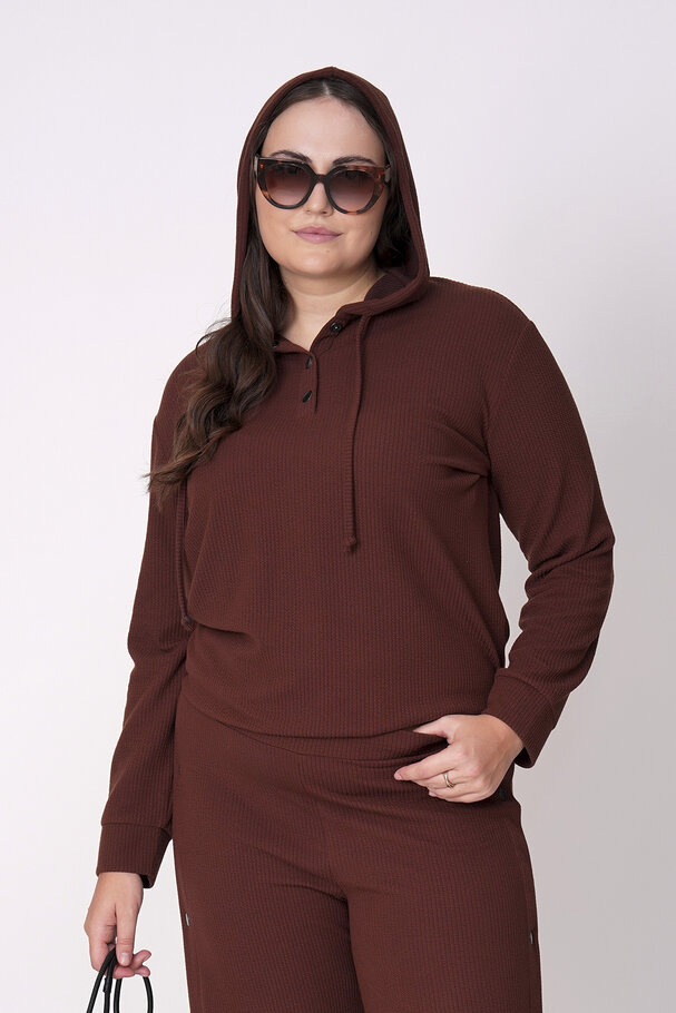 RIBBED HOODIE AND TROUSERS CO-ORD SET