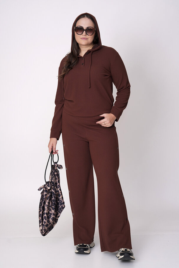 RIBBED HOODIE AND TROUSERS CO-ORD SET