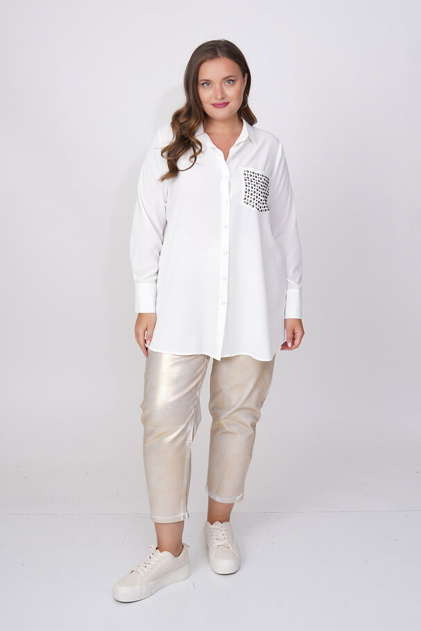 SHIRT WITH STUDDED DETAIL