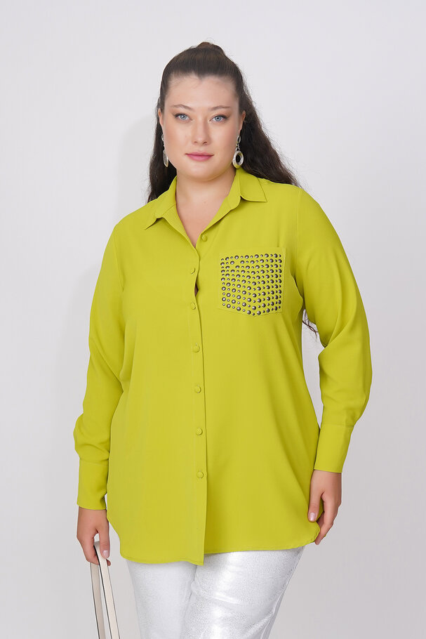 SHIRT WITH STUDDED DETAIL