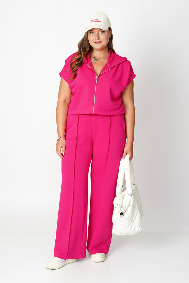 ZIPPED SWEATSHIRT AND TROUSERS CO-ORD SET