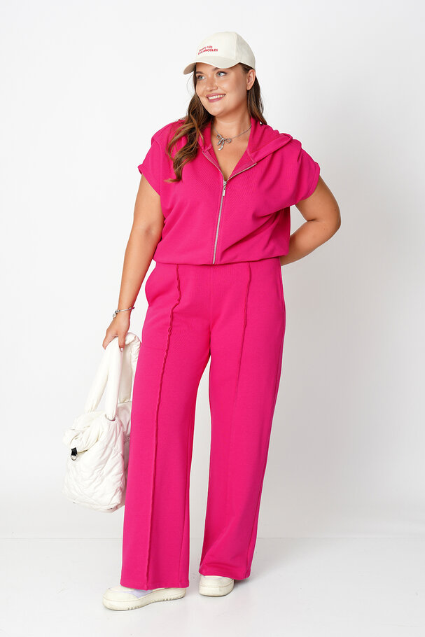 ZIPPED SWEATSHIRT AND TROUSERS CO-ORD SET