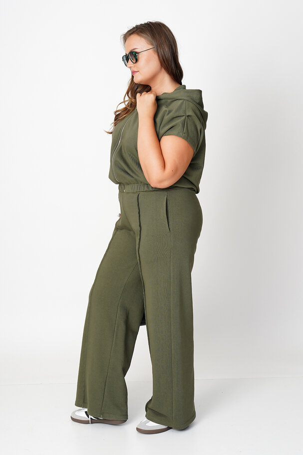 ZIPPED SWEATSHIRT AND TROUSERS CO-ORD SET